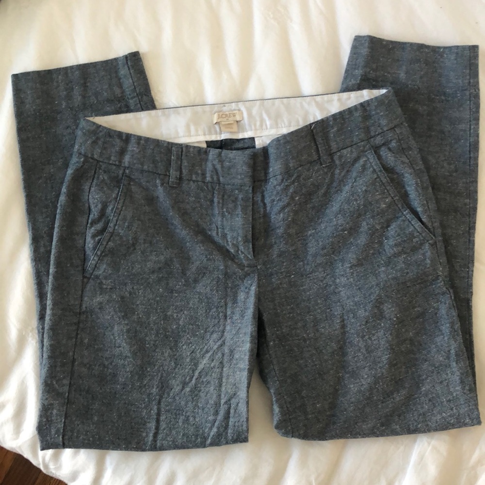 Jcrew chambray cropped pants